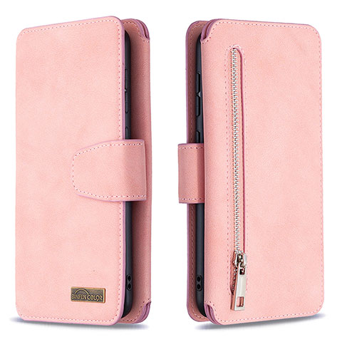 Handytasche Stand Schutzhülle Flip Leder Hülle B18F für Samsung Galaxy M10S Rosegold