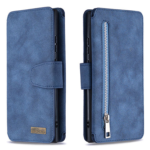 Handytasche Stand Schutzhülle Flip Leder Hülle B18F für Samsung Galaxy Note 20 Ultra 5G Blau