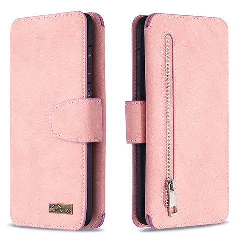 Handytasche Stand Schutzhülle Flip Leder Hülle B18F für Samsung Galaxy S20 Plus 5G Rosegold