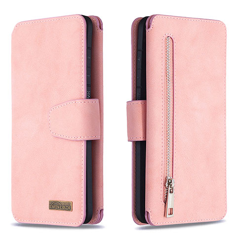 Handytasche Stand Schutzhülle Flip Leder Hülle B18F für Samsung Galaxy S20 Ultra 5G Rosegold