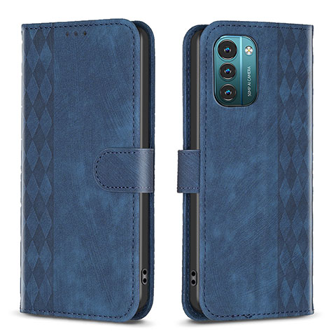 Handytasche Stand Schutzhülle Flip Leder Hülle B21F für Nokia G11 Blau