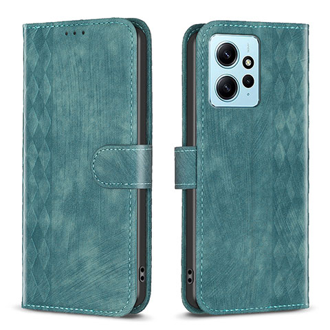 Handytasche Stand Schutzhülle Flip Leder Hülle B21F für Xiaomi Redmi Note 12 4G Grün