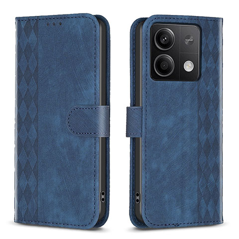 Handytasche Stand Schutzhülle Flip Leder Hülle B21F für Xiaomi Redmi Note 13 5G Blau