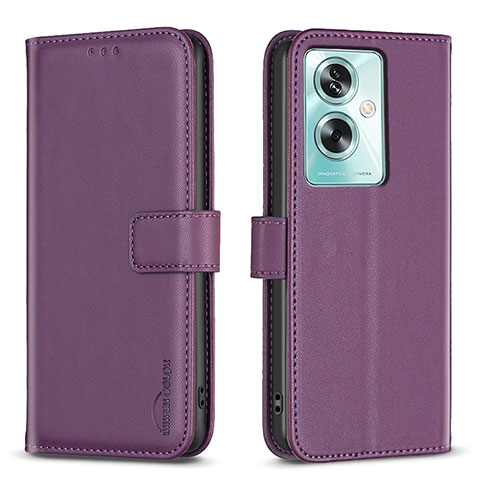 Handytasche Stand Schutzhülle Flip Leder Hülle B22F für Oppo A2 5G Violett