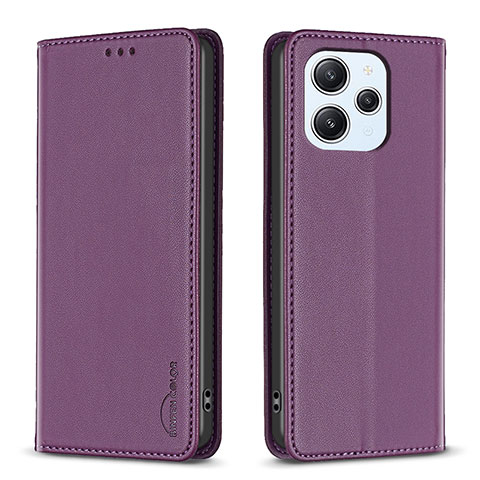 Handytasche Stand Schutzhülle Flip Leder Hülle B22F für Xiaomi Redmi 12 4G Violett