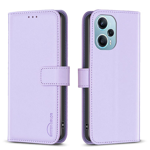 Handytasche Stand Schutzhülle Flip Leder Hülle B22F für Xiaomi Redmi Note 12 Turbo 5G Helles Lila