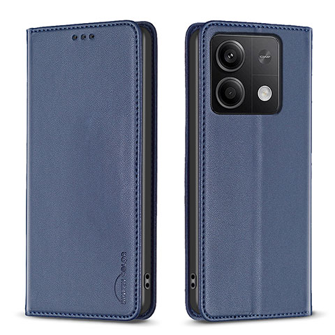 Handytasche Stand Schutzhülle Flip Leder Hülle B22F für Xiaomi Redmi Note 13 5G Blau