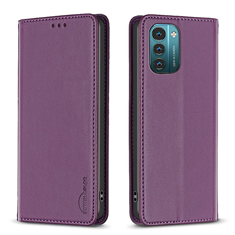 Handytasche Stand Schutzhülle Flip Leder Hülle B23F für Nokia G11 Violett