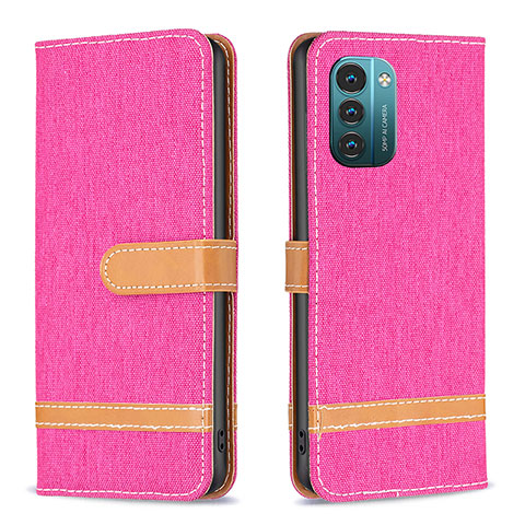 Handytasche Stand Schutzhülle Flip Leder Hülle B24F für Nokia G11 Pink