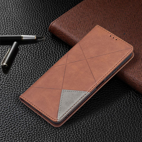 Handytasche Stand Schutzhülle Flip Leder Hülle BF5 für Xiaomi Redmi Note 10 Pro 4G Braun