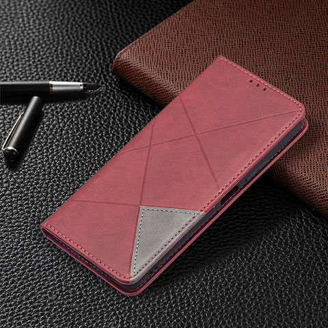 Handytasche Stand Schutzhülle Flip Leder Hülle BF5 für Xiaomi Redmi Note 10 Pro 4G Rot