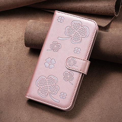 Handytasche Stand Schutzhülle Flip Leder Hülle Blumen BF2 für Google Pixel 7 5G Rosegold