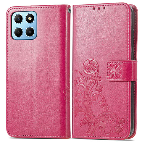 Handytasche Stand Schutzhülle Flip Leder Hülle Blumen für Huawei Honor 70 Lite 5G Pink