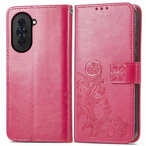 Handytasche Stand Schutzhülle Flip Leder Hülle Blumen für Huawei Nova 10 Pink