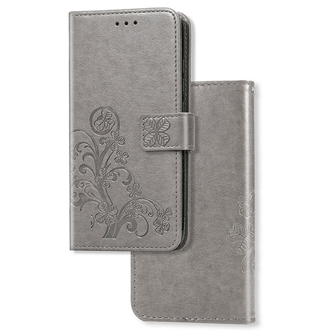 Handytasche Stand Schutzhülle Flip Leder Hülle Blumen für Huawei P Smart Z (2019) Grau