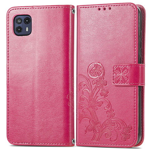 Handytasche Stand Schutzhülle Flip Leder Hülle Blumen für Motorola Moto G50 5G Rot