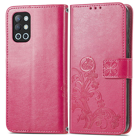 Handytasche Stand Schutzhülle Flip Leder Hülle Blumen für OnePlus 9R 5G Pink