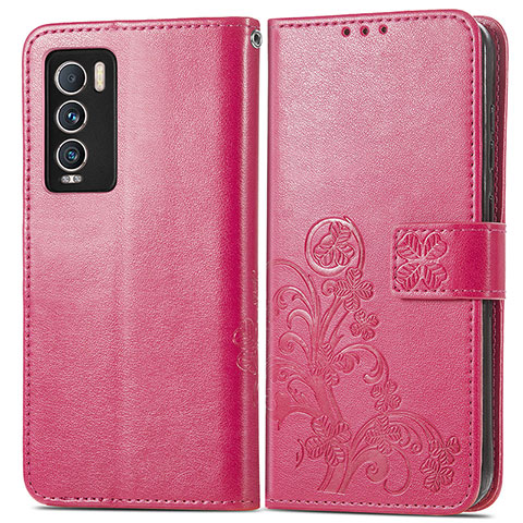 Handytasche Stand Schutzhülle Flip Leder Hülle Blumen für Realme GT Master Explorer 5G Pink