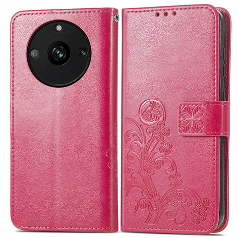 Handytasche Stand Schutzhülle Flip Leder Hülle Blumen für Realme Narzo 60 Pro 5G Pink