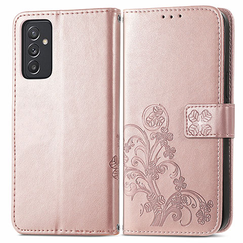 Handytasche Stand Schutzhülle Flip Leder Hülle Blumen für Samsung Galaxy A15 5G Rosa