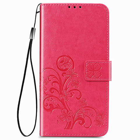 Handytasche Stand Schutzhülle Flip Leder Hülle Blumen für Samsung Galaxy A22 4G Rot