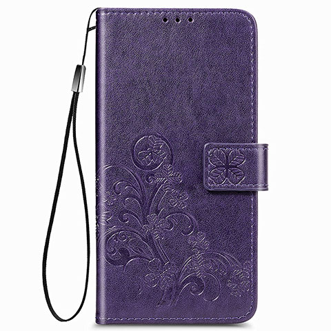 Handytasche Stand Schutzhülle Flip Leder Hülle Blumen für Samsung Galaxy A22 4G Violett