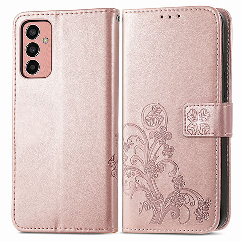 Handytasche Stand Schutzhülle Flip Leder Hülle Blumen für Samsung Galaxy F13 4G Rosa