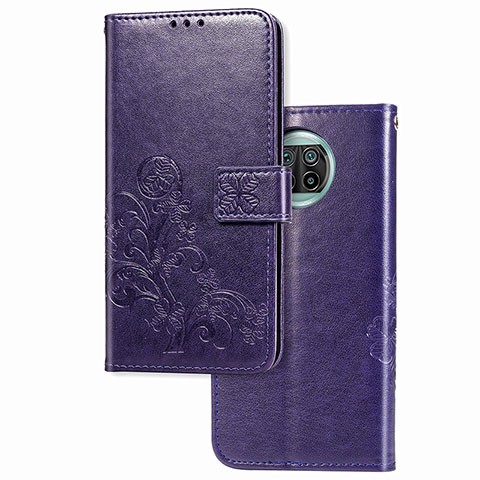 Handytasche Stand Schutzhülle Flip Leder Hülle Blumen für Xiaomi Mi 10T Lite 5G Violett