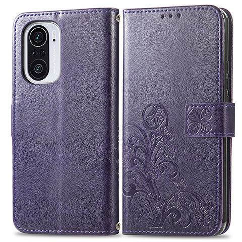 Handytasche Stand Schutzhülle Flip Leder Hülle Blumen für Xiaomi Mi 11i 5G Violett