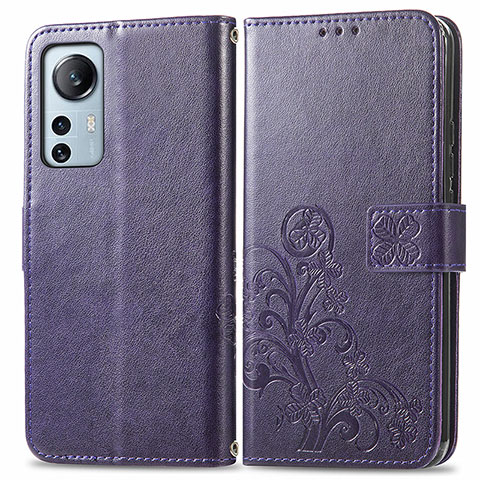 Handytasche Stand Schutzhülle Flip Leder Hülle Blumen für Xiaomi Mi 12 Lite 5G Violett