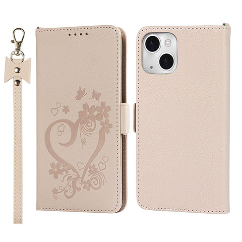 Handytasche Stand Schutzhülle Flip Leder Hülle Blumen L16 für Apple iPhone 13 Mini Rosegold