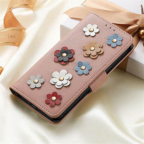 Handytasche Stand Schutzhülle Flip Leder Hülle Blumen S04D für Huawei Honor X7 Rosegold