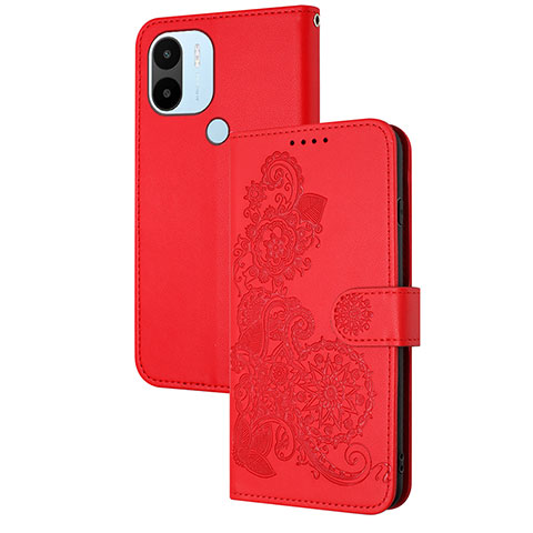 Handytasche Stand Schutzhülle Flip Leder Hülle Blumen Y01X für Xiaomi Redmi A1 Plus Rot