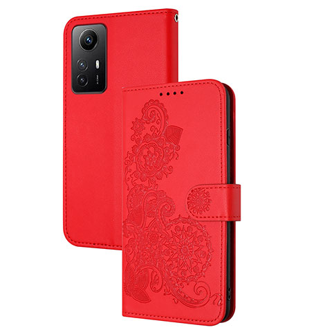 Handytasche Stand Schutzhülle Flip Leder Hülle Blumen Y01X für Xiaomi Redmi Note 12S Rot