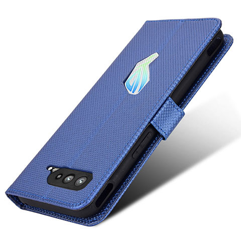 Handytasche Stand Schutzhülle Flip Leder Hülle BY1 für Asus ROG Phone 5 Pro Blau