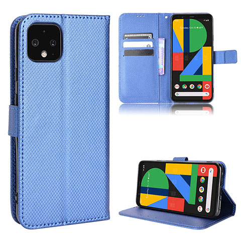 Handytasche Stand Schutzhülle Flip Leder Hülle BY1 für Google Pixel 4 XL Blau