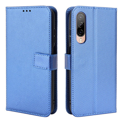 Handytasche Stand Schutzhülle Flip Leder Hülle BY1 für HTC Desire 22 Pro 5G Blau