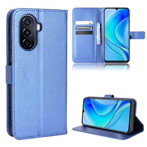 Handytasche Stand Schutzhülle Flip Leder Hülle BY1 für Huawei Enjoy 50 Blau