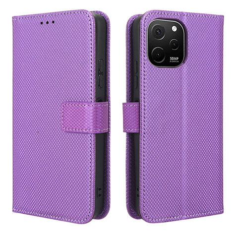 Handytasche Stand Schutzhülle Flip Leder Hülle BY1 für Huawei Enjoy 50z Violett