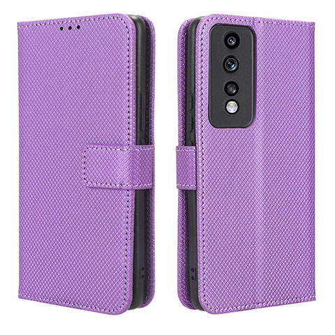 Handytasche Stand Schutzhülle Flip Leder Hülle BY1 für Huawei Honor 80 GT 5G Violett