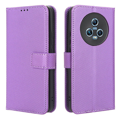 Handytasche Stand Schutzhülle Flip Leder Hülle BY1 für Huawei Honor Magic5 5G Violett