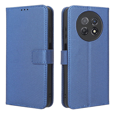 Handytasche Stand Schutzhülle Flip Leder Hülle BY1 für Huawei Nova Y91 Blau