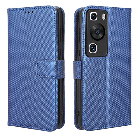 Handytasche Stand Schutzhülle Flip Leder Hülle BY1 für Huawei P60 Pro Blau