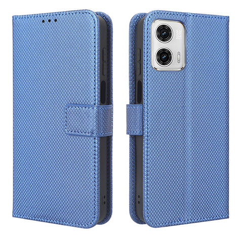 Handytasche Stand Schutzhülle Flip Leder Hülle BY1 für Motorola Moto G 5G (2023) Blau