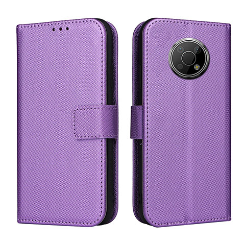 Handytasche Stand Schutzhülle Flip Leder Hülle BY1 für Nokia G300 5G Violett