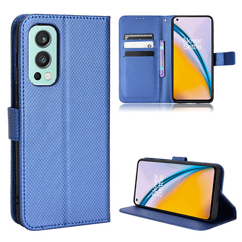 Handytasche Stand Schutzhülle Flip Leder Hülle BY1 für OnePlus Nord 2 5G Blau