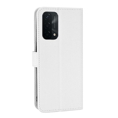 Handytasche Stand Schutzhülle Flip Leder Hülle BY1 für Oppo A54 5G Weiß