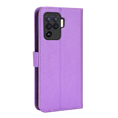 Handytasche Stand Schutzhülle Flip Leder Hülle BY1 für Oppo F19 Pro Violett