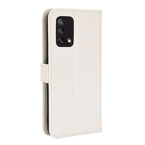 Handytasche Stand Schutzhülle Flip Leder Hülle BY1 für Oppo F19 Weiß