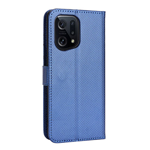 Handytasche Stand Schutzhülle Flip Leder Hülle BY1 für Oppo Find X5 5G Blau